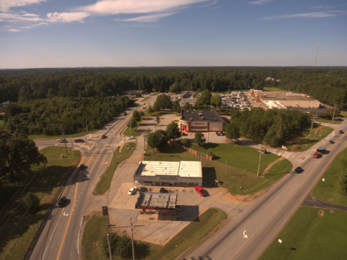 aerial photo of a CVS edited HDR with sky in background taken at 200 feet altitude and 300 meters distance