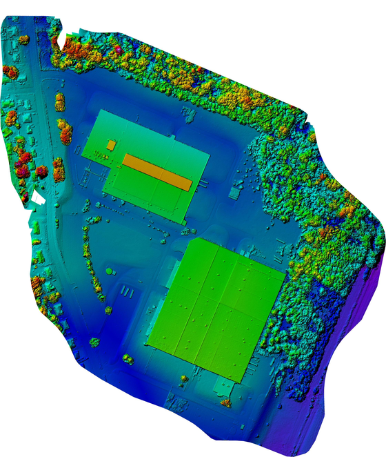 digital elevation model of 3D map
